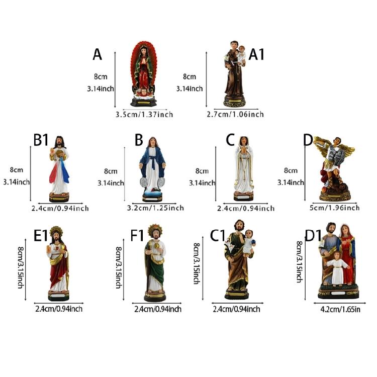 Quality Resin Marys Jesuses Statue Light Yet Solid Faith Inspireds Home Accent Catholic Figurine Ornamentation
