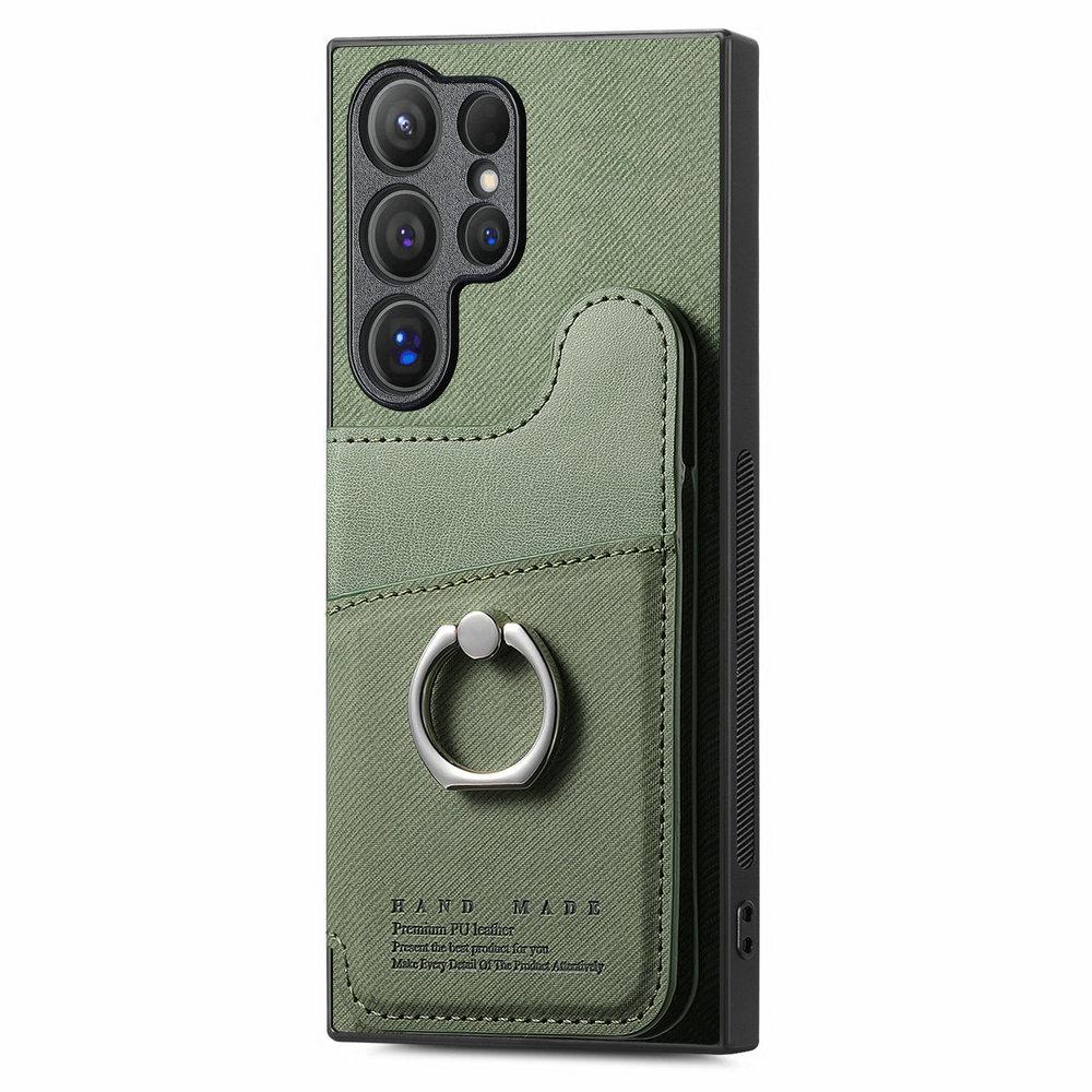 Wallet Double Button Magnet Leather RFID Card Case for Samsung Galaxy S26 Ultra S25 S24 S23 S22 S21 Plus S 26 Edge 25 FE 24 Etui