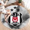 Besiktas Gymnastics Club Round Area Rug,Carpet Rug for Living Room Bedroom Sofa Playroom Decor,Non-slip Floor Mat
