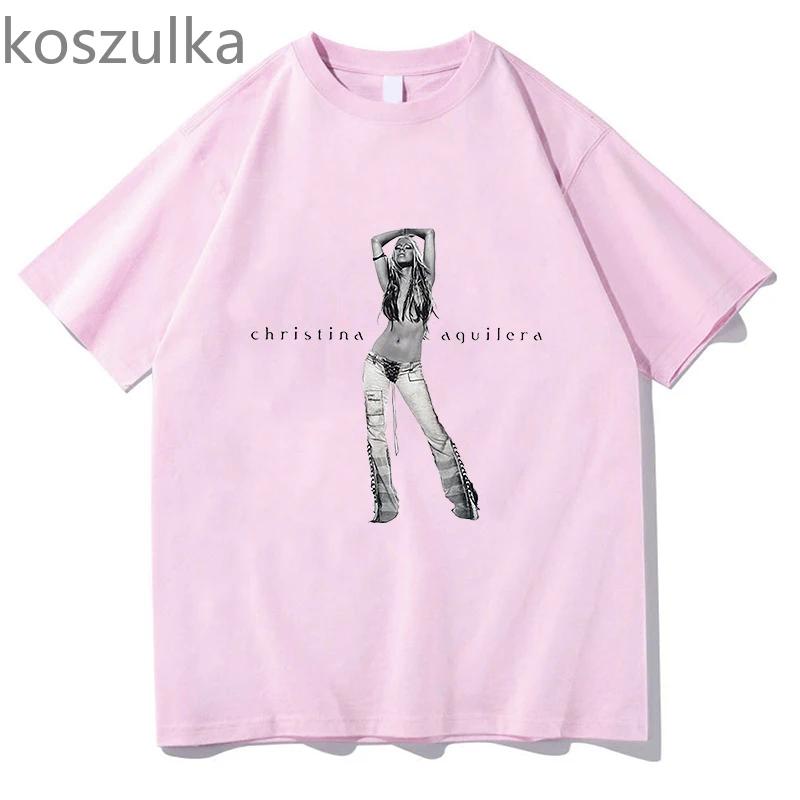 

The 25th Anniversary of Christina Aguilera T-Shirt Unisex Fashion Men Women 100% Cotton Tee Shirt Graphic Aesthetic Tops Clothes M