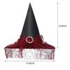 IPENNYE Halloween Velvet Witch Devil Hat with Flower Cosplay Wizard Classic Witch Grim Reaper Super Cute Tricorne Costume Cosplay Cultural School