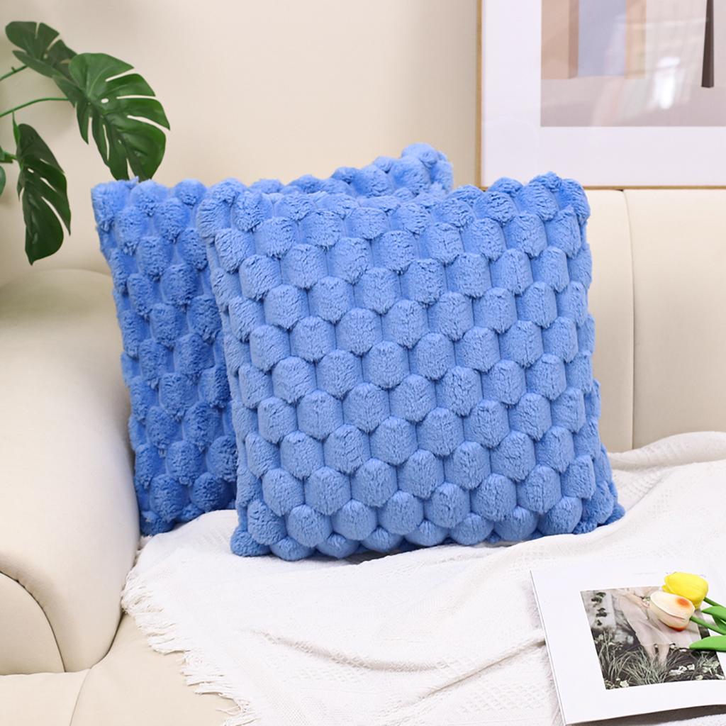 Velvet Snowflake Pillowcase: Solid Color Cushion for Office, Sofa, Bedside, and Waist Support 1pc