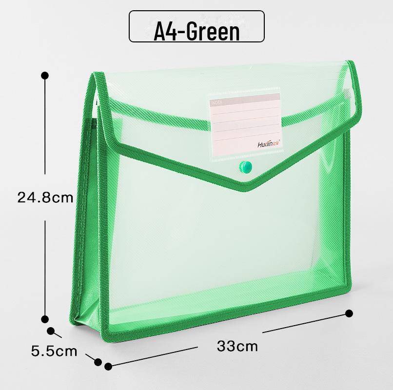 Transparent A4 Document Bag with Large Capacity and Business Card Holder