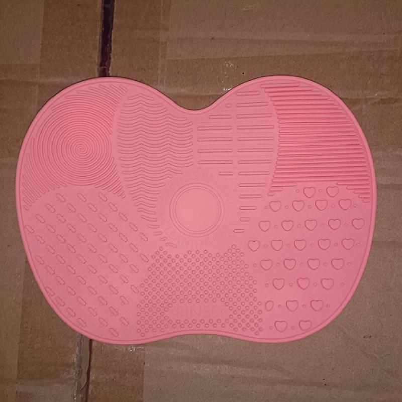 Multicolor Makeup Brush Cleaning Pads, Apple-Shaped Silicone Scrubbing Pads With Suction Cups, Formaldehyde-Free For Efficient C