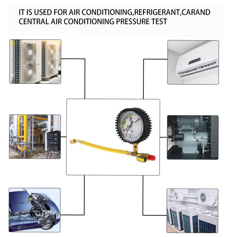 Nitrogen Pressure Tester Air Conditioner HVAC Systems Cold Test Table Regulator For R134a R22 R407C R410A Pressure Gauge Tools