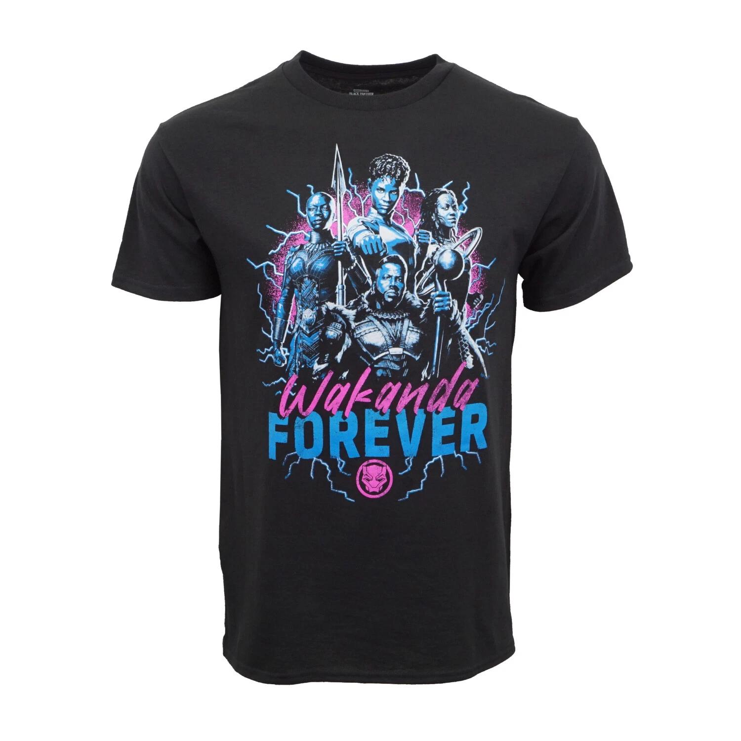 Unisex Adult Casual Graphic PANTHER WAKANDA FOREVER TEE OFFICIAL T ... XL