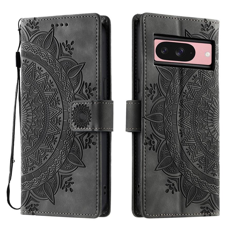 

Чехол-кошелек для телефона с тиснением Tribal для Google Pixel 9 8 7 6 Pro Pixel 9a 8a 7a 6a Photo Frame Kickstand Case Google Pixel 7 чёрный