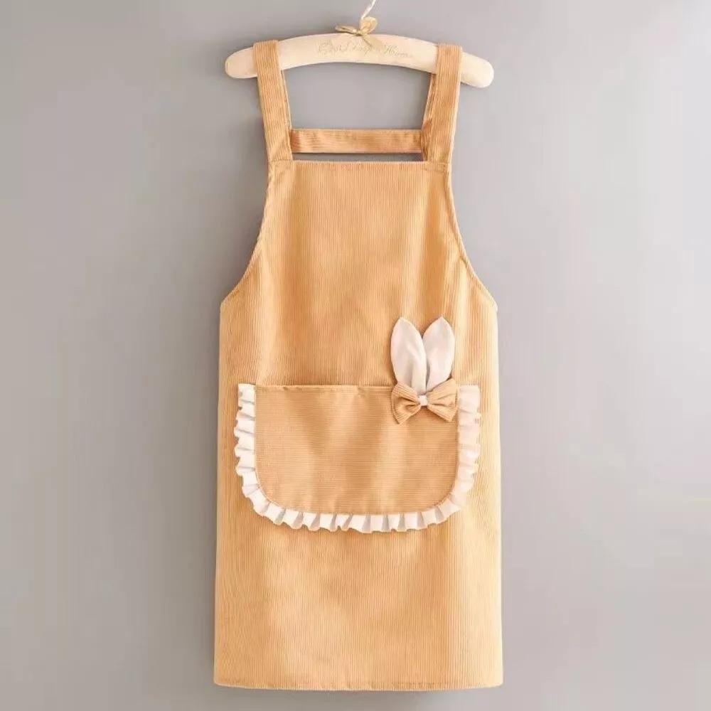 1Pcs Cute Korean Style Apron Female Nail Shop Kitchen Coffee Overalls Home Cooking Cleaning Sleeveless Apron