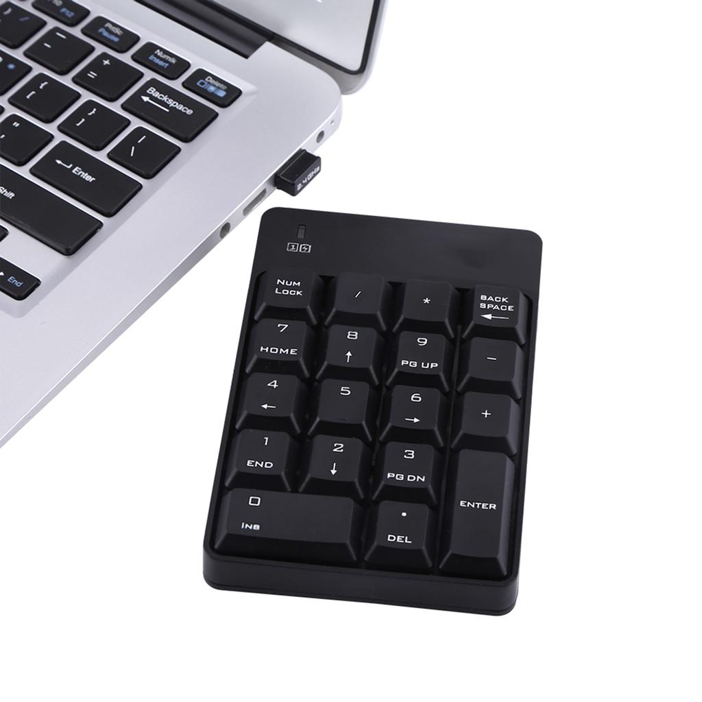 2.4GHz Wireless USB Numeric Keypad Numpad Number 18 keys Laptop PC New Black