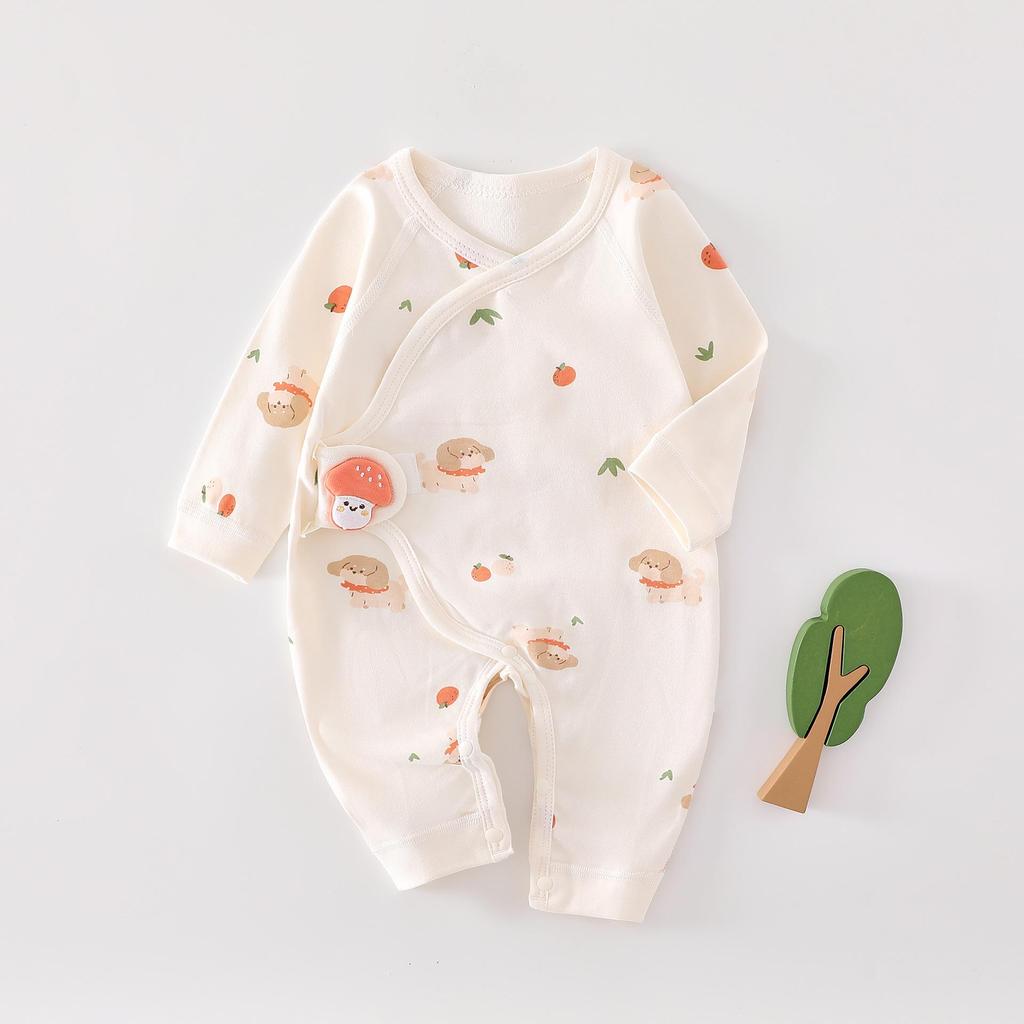 Newborn Pure Cotton Romper: Boneless Crawling Suit for Spring/Autumn