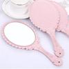 Custom Logo Handheld Round Cosmetic Mirror Personalized with Single Side for Makeup Private Label