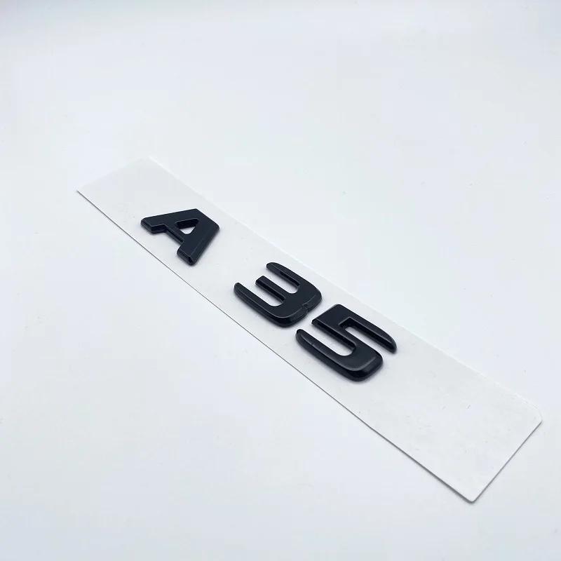 3D ABS Glossy Black Letters A35 A45 A45S Turbo 4matic Emblem for Mercedes-Benz AMG Car Fender Trunk Rear W176 W177 Logo Sticker