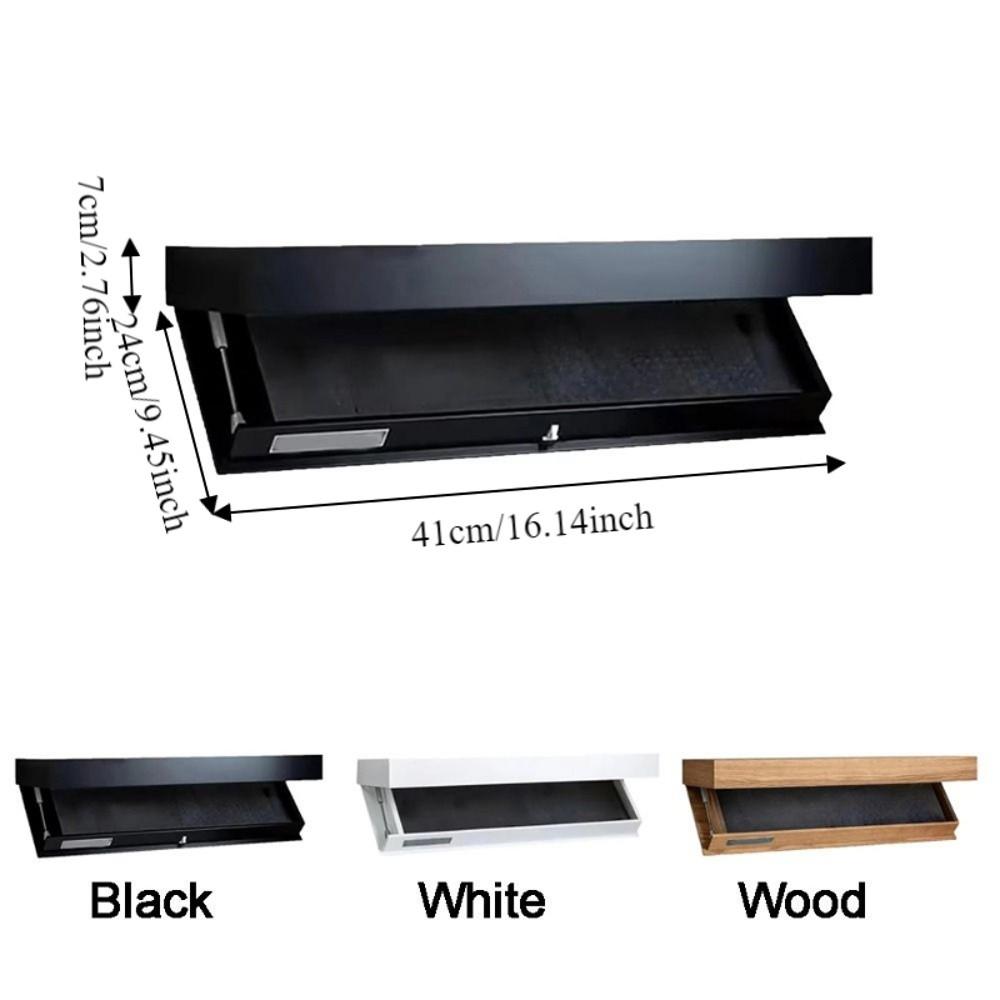 Solid Color Wooden Magic Flap Shelf Decorative Space Saving Hidden Shelves Wall Mounted with Secret Compartment