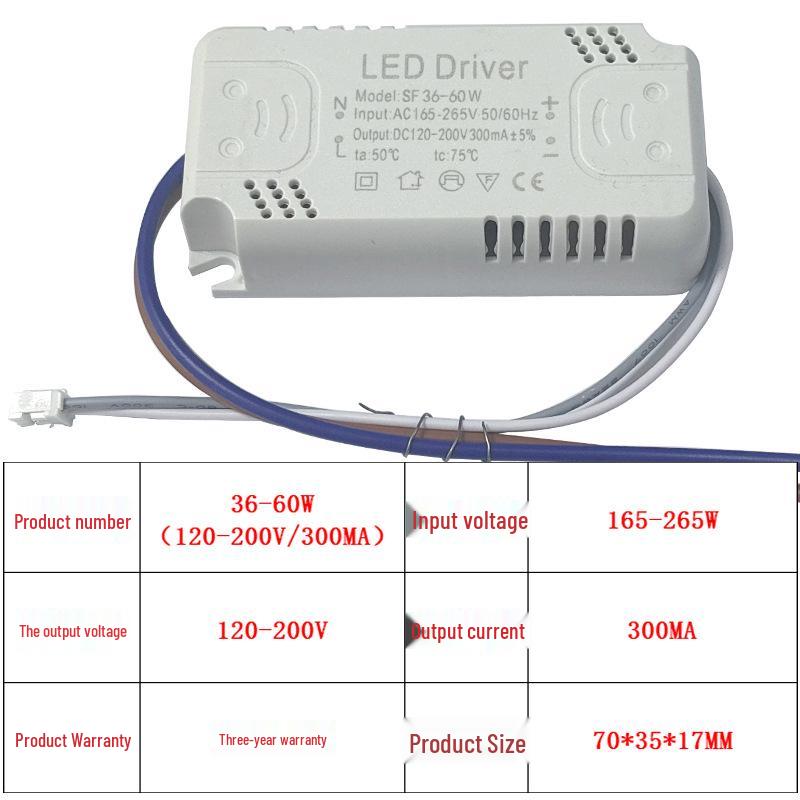 Non-Isolated Constant Current LED Driver 24W/50W Single Color Power Supply for Ceiling Lights