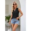 Summer Women's Clothing, Women's T-shirt, Hole Hollow V-neck, Sleeveless Splicing Tank Tops