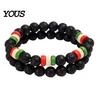 Versatile Fashion Accessories for Men Natural Obsidian Stone Bracelet Men, 8mm Rock Beaded Simple Wrist Decor Stretch Bracelet, Stackable Elastic