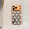 iPhone 14/13 Round Edge Mirror Dot Case, 17/16/15 Pro Max Compatible, Anti-Fall Protection