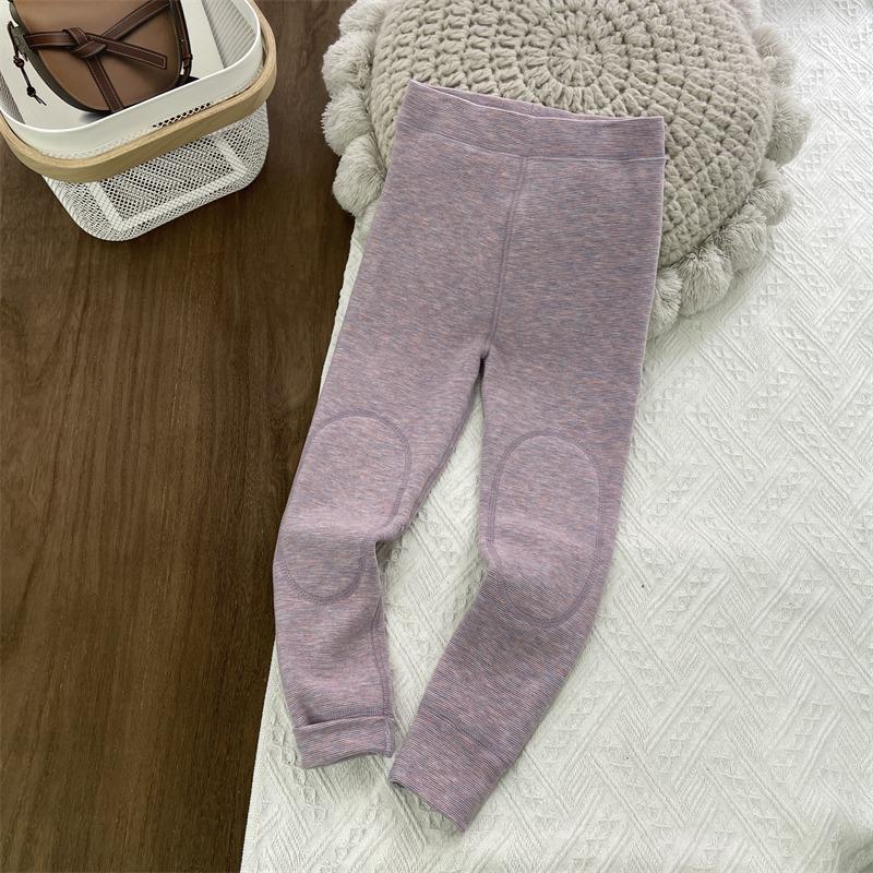 Kids' Double-Layer Fleece Lined Winter Pants - Warm Cotton School Uniform Leggings for Boys and Girls