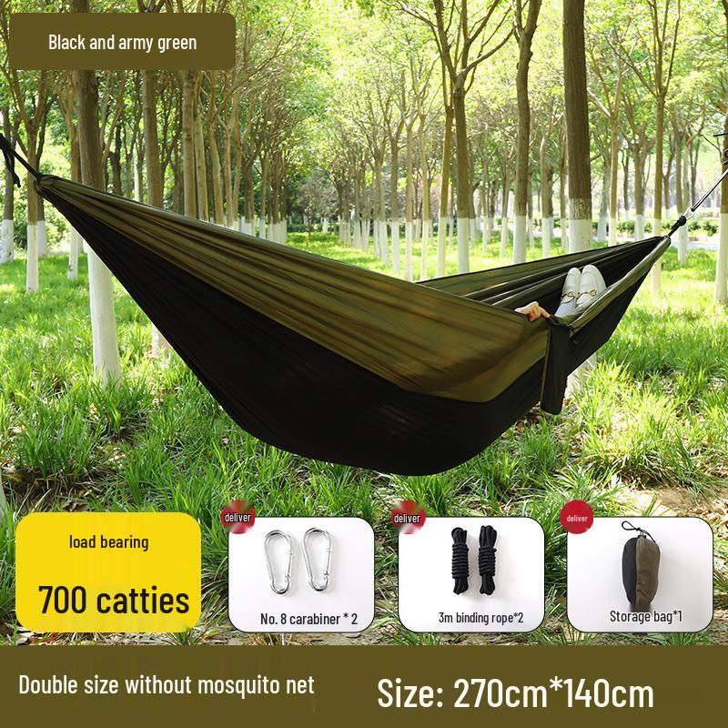 """Schnellöffnende Mückendichte Outdoor-Hängematte mit Netz - Einzel-/Doppel-, Kippsicher, Nylon"""