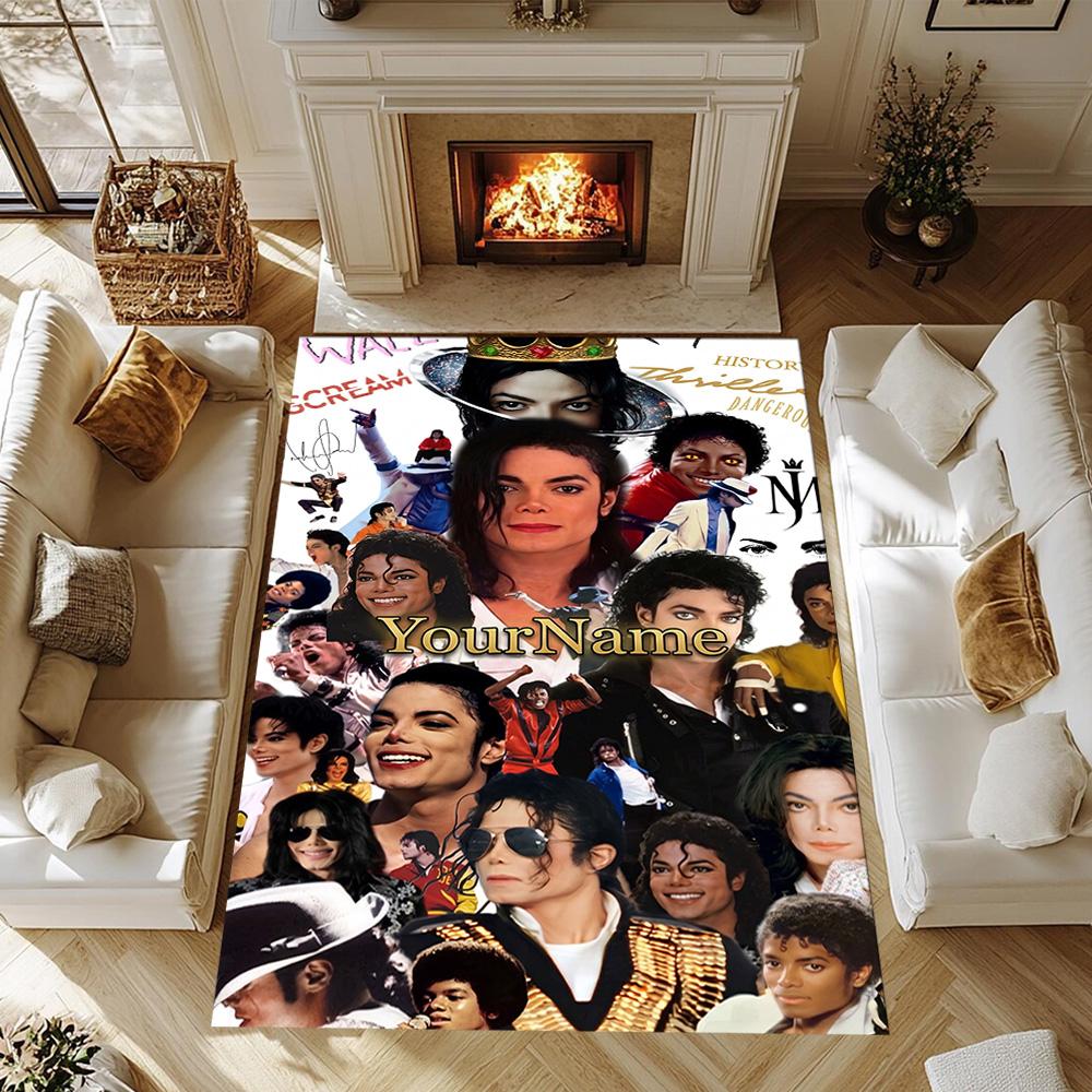 Michael Jackson 36 Personalized Text Carpet Suitable for Foyer Decorate Room Game Room Dining Room Anti-slip Rug Decorate Offices