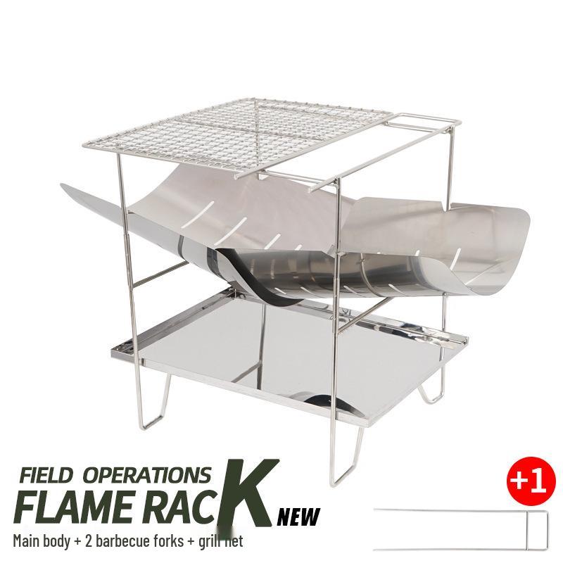 Ultra-Light Foldable Portable Barbecue Fire Pit and Stove