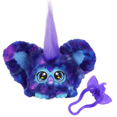 Furby Furblets Starry Mini Friend, Über 45 Geräusche, Nur Furby-Sprache, Elektrisches Plüschtier, Ab 6 Jahren, Dunkelblau G0402 Originalprodukt