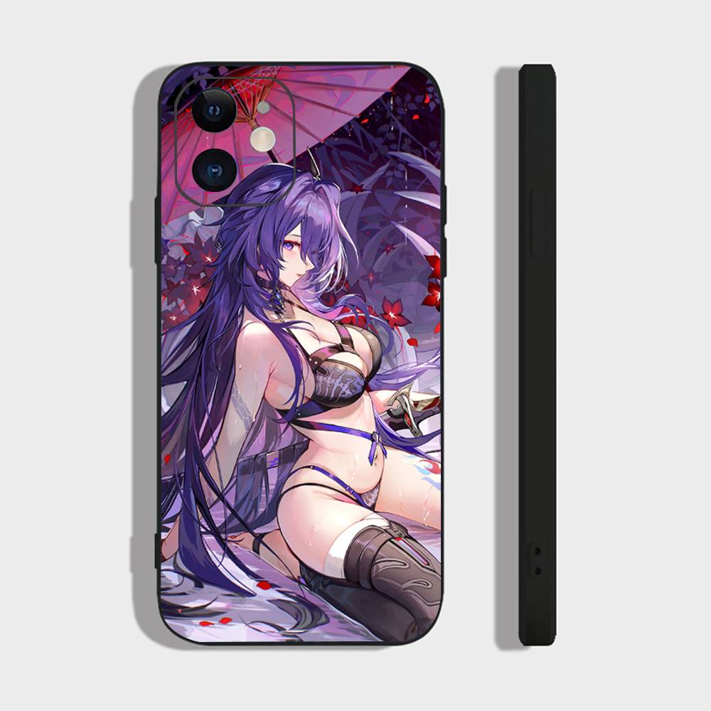Acheron Animated Game Honkai Star Rail Phone Case For IPhone 17 Air 16 15 14 13 Pro Max 11 12 Black Silicone Cover