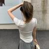 Women V-Neck Basic T-Shirt Breathable Ladies Summer Short Sleeve Korean Style Bottoming T-Shirts