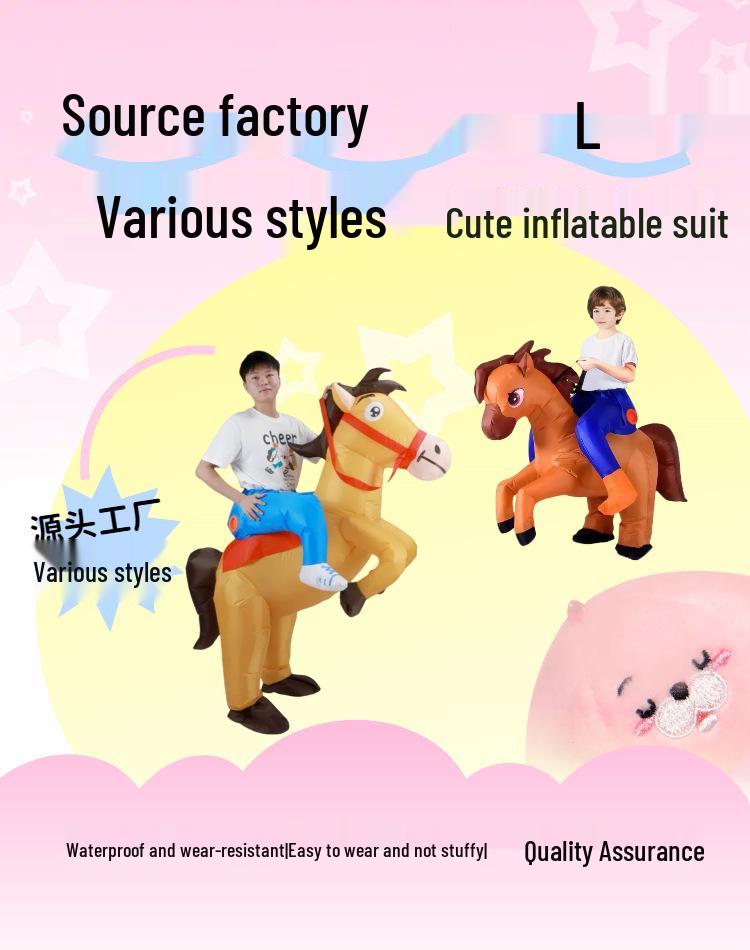 Funny Animal Inflatable Jazz Horse Costume for Halloween and Cartoons