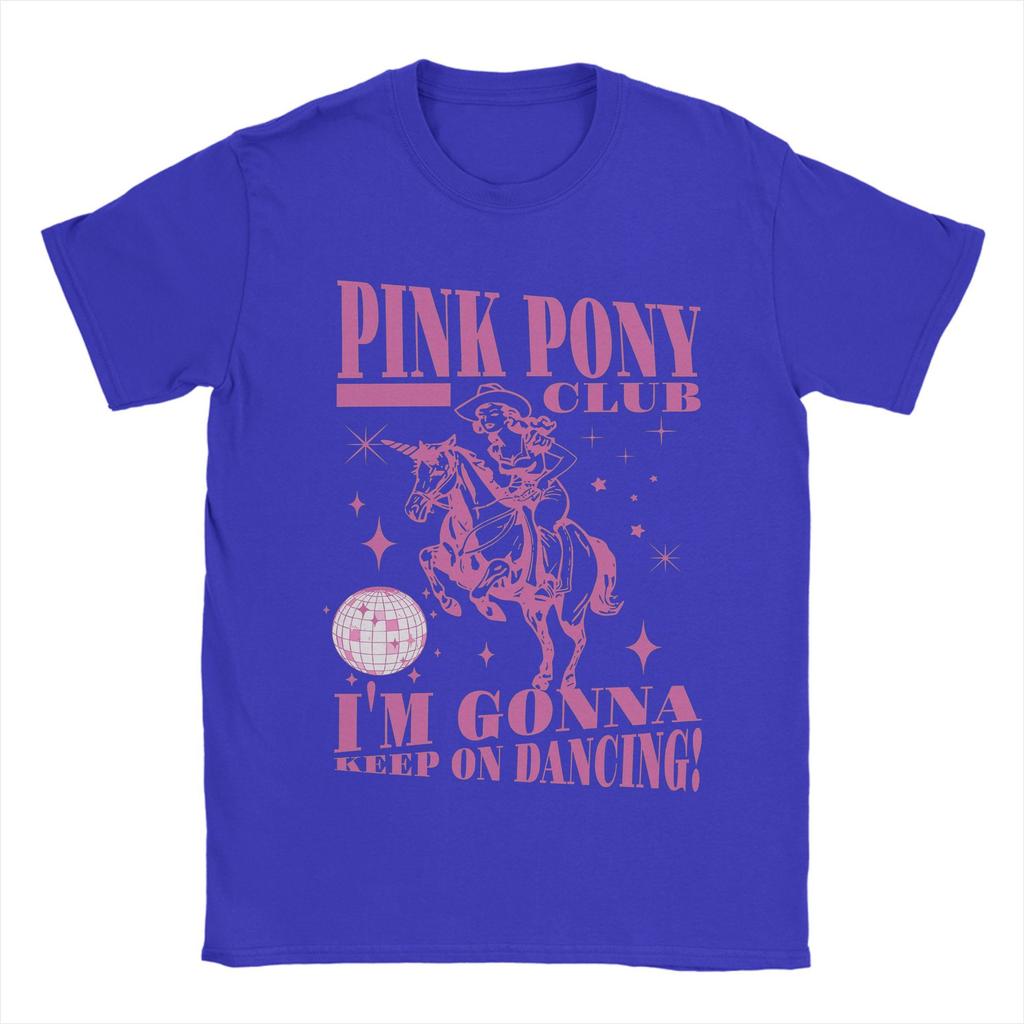 Chappell Roan Pink Pony Club 100 Cotton T-Shirt For Men Summer  Vintage T-Shirts Crewneck Hippie Tees Oversize Pattern Tops