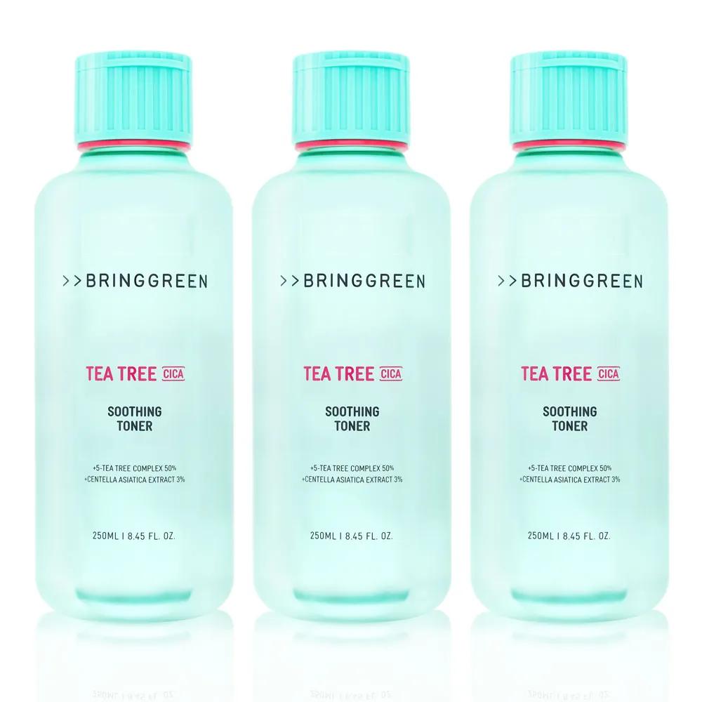 BRINGGREEN Tea Tree Cica Soothing Toner 250ml Sebum Care (3 Pieces)
