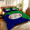 Caykur Rizespor Pattern Bedding uilt Set uilt Cover Pillowcase Home Decoration Birthday Gift (1 * duvet cover + 2 * pillowcase without core)