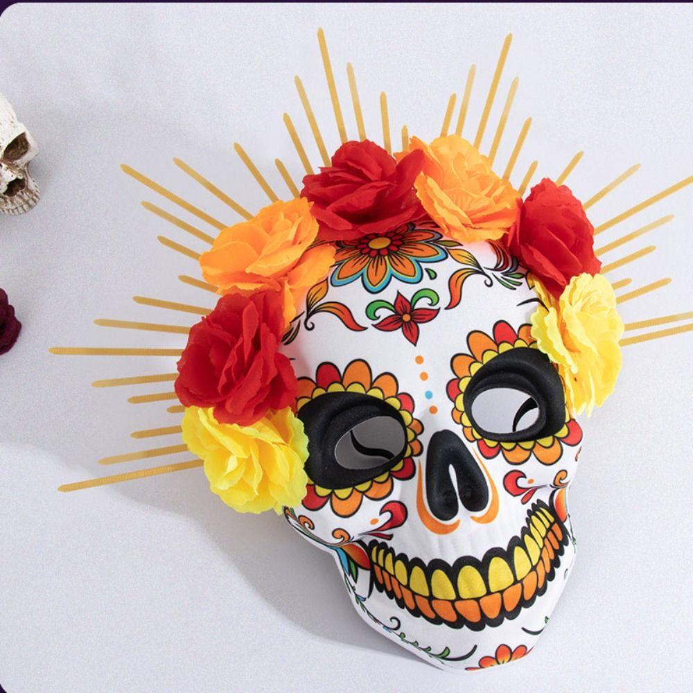 Halloween Mexican Day of The Dead Mask Full Mask Skull Mask  Modeling Costume Props