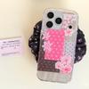 Fashion Cute Flower Painting Case For iPhone 17 Pro Max 16 14 15 Pro Phone Cover with Chain For Apple 16 Pro Max Protective Case