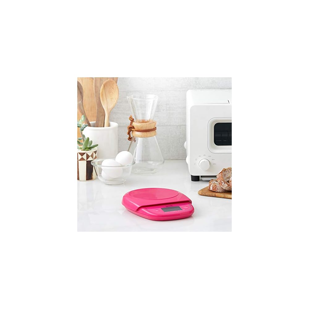 Tanita Kitchen Scale, Digital, 3kg Capacity, 1g Increments, Pink, KD-313 PK (Made in Japan)