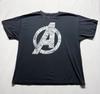 Marvel Avengers Logo Grafik T-Shirt Schwarz 2XL Lizenziertes Superhelden-T-Shirt Unisex T-Shirt