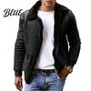 Plus Size Men for Outdoor Leather Thicken Color Faux Coat Solid Winter Jacket