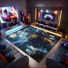 1PC Custom Name Castle Night" Theme Floor Mat Ideal for Living Room, Game Rooms, Office, Bedroom,Floor Mat Playful Design