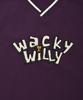 Wacky Willy Typographic Synthetic Fiber Long Sleeve T-Shirt Purple