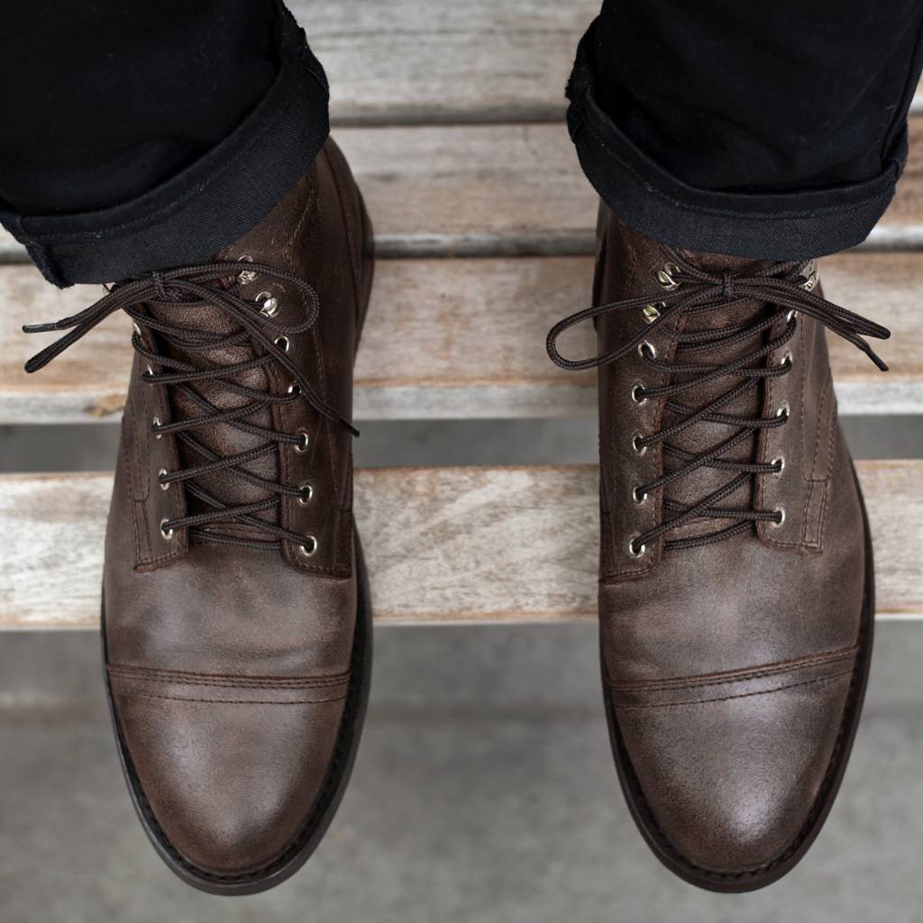 TEMU American retro round head tooling Martin boots high-top locomotive shoes men's shoes