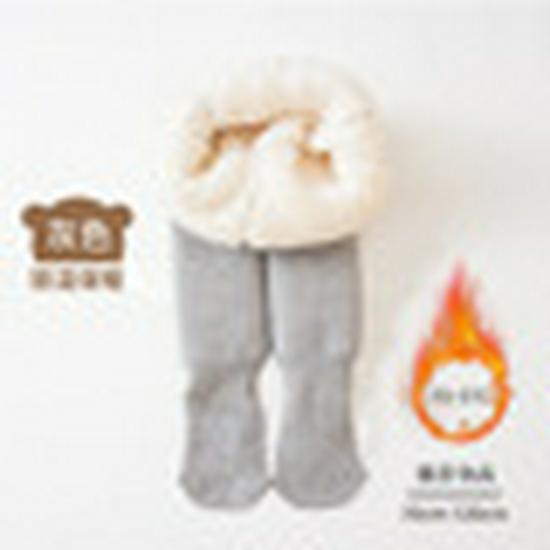 Winter Velvet Thickened Tights with Big Bow for Babies - Knit Cotton Outerwear Base Layer Tights