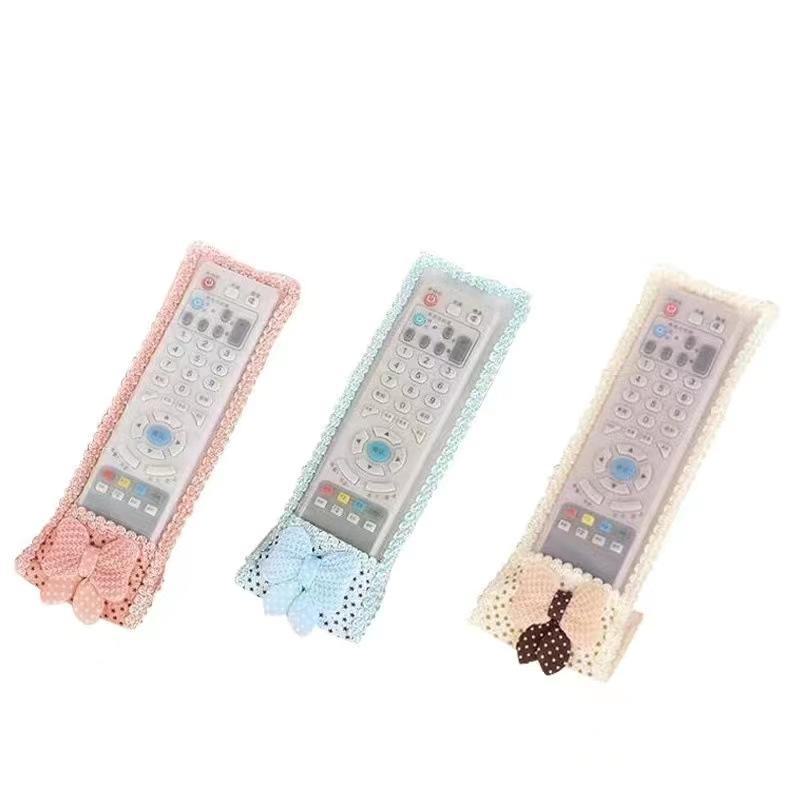 Bear Design Lace Fabric Protective Cover for Remote Control, Dust and Storage for A/C and TV