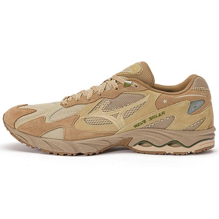 Mizuno Wave Solar Mesh Leather Synthetic Leather Sports Shock Absorbing Non-Slip Wear-Resistant Breathable Low-Top Casual Shoes D1GH222301