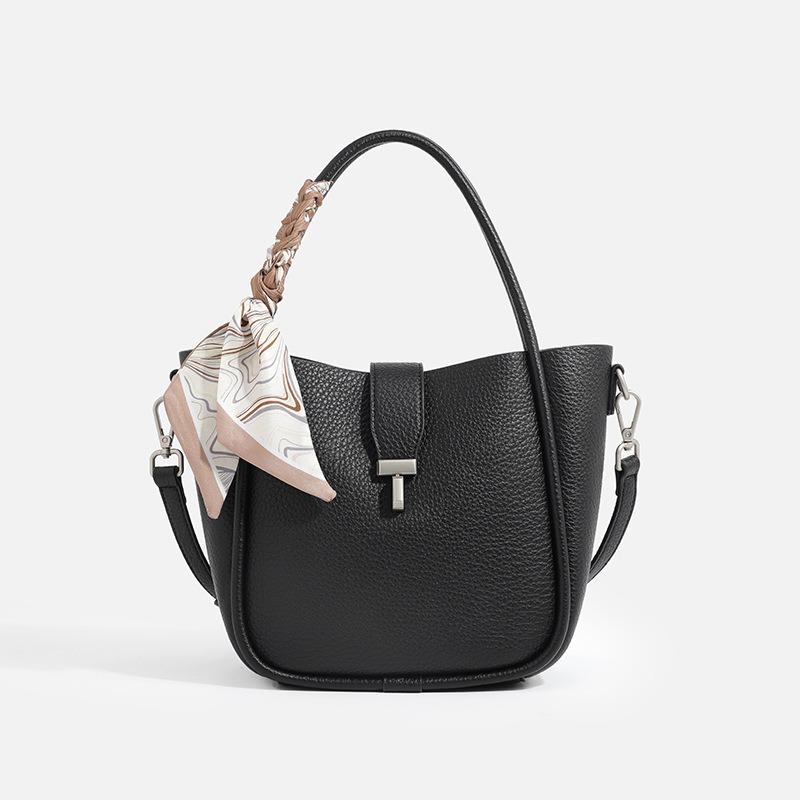 Leather Women's Bags, New Work Large-capacity Commuter Tote Bags, Textured Versatile Handbags, Shoulder Messenger Bags.