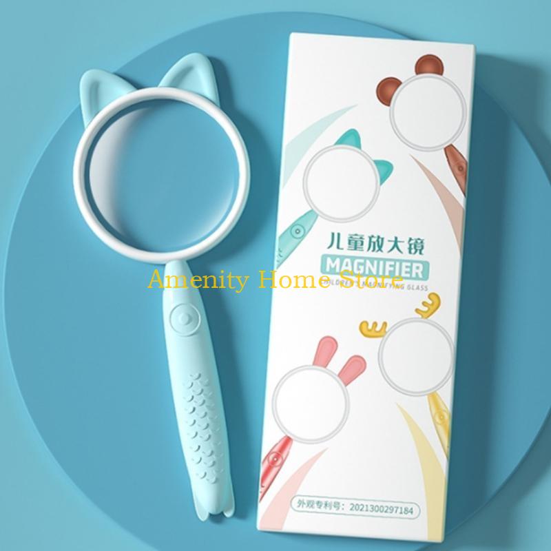 F26C High Cla-rity Reading Glass Plastic Stand Magnifier Kids