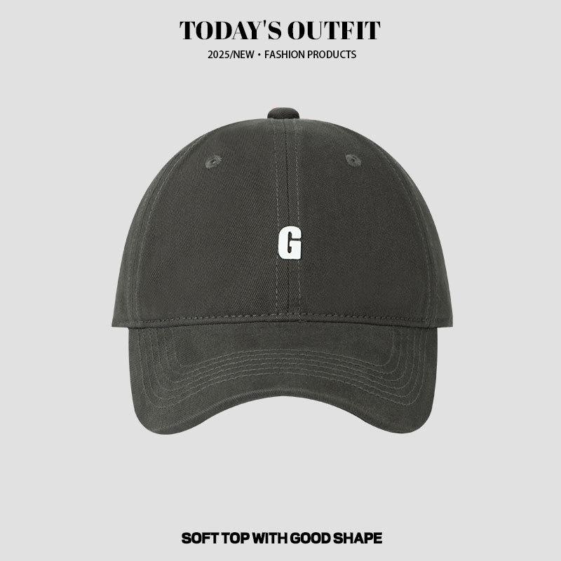 New Hat for Women's Soft Top Letter Baseball Cap Korean Casual Versatile Plus Deeper Sun Protection Baseball Cap for Men