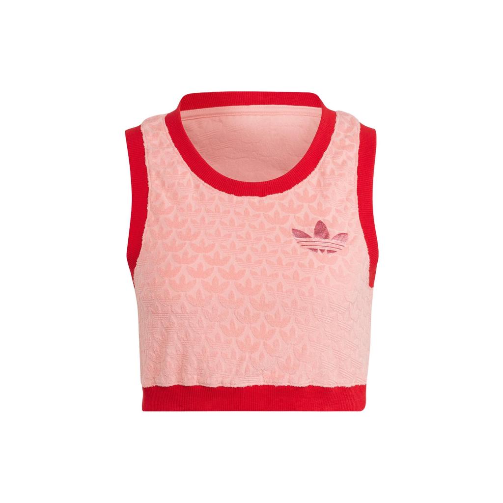 Adidas SS22 Printed Sleeveless Sports Tank Top Women Tops Red IB2041