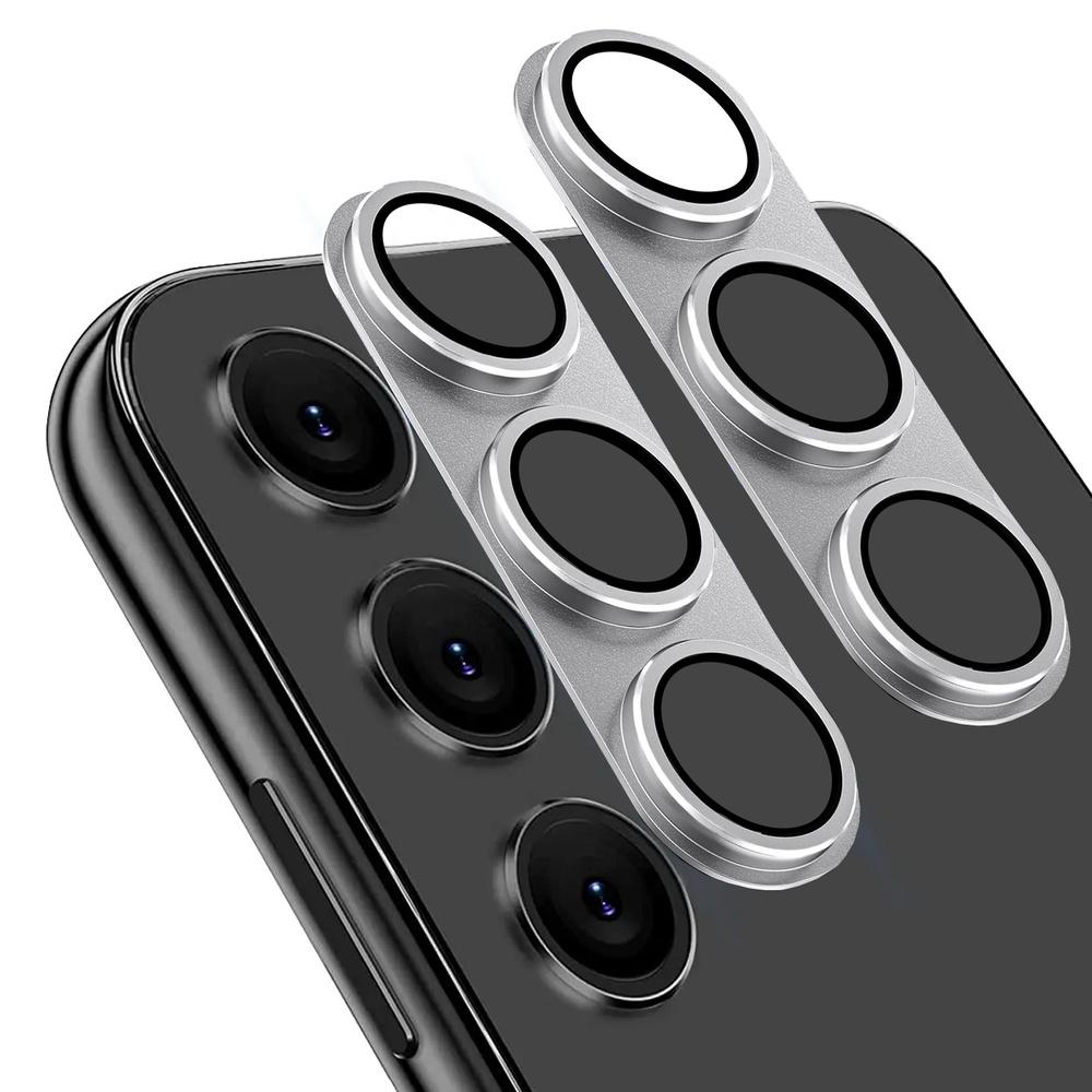 2x Glass Lens Cover for Samsung Galaxy S24+ Plus, ERBORD, Gray