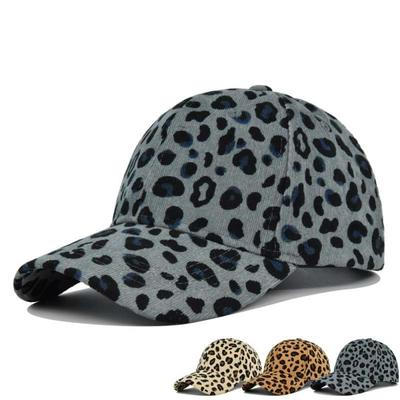 Damen Wintermütze Leopardenmuster Cord Baseballkappe Herren Retro Snapback Hip Hop Hut Accessoires Baumwolle Einfarbiges Muster Warme Hüte