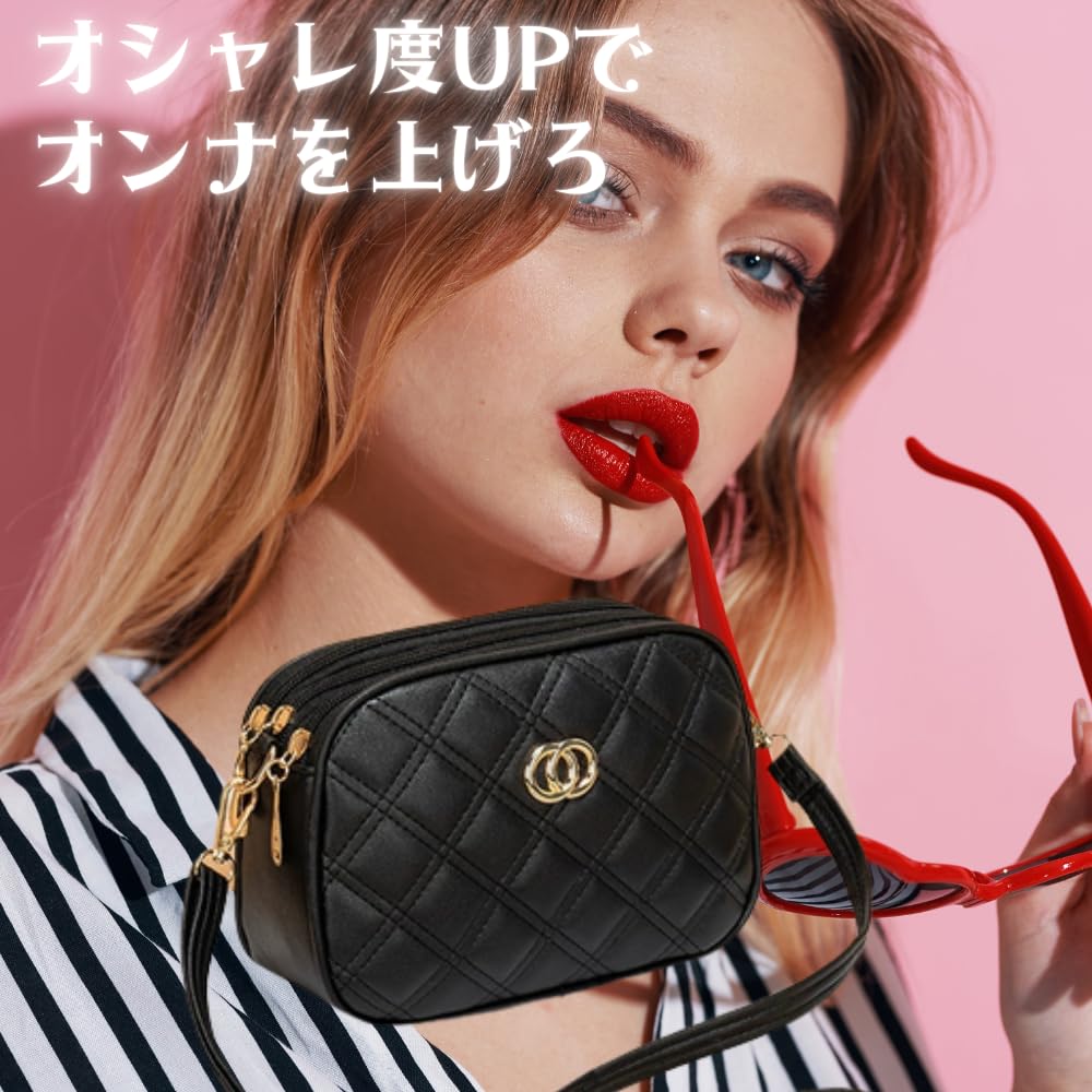 ORIJIRI Damen-Handtasche, Kleine Umhängetasche, Geldbörsen-Tasche, Niedliche Umhängetasche, PU-Leder, 3-Wege Mini-Umhängetasche